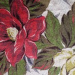 Floral Barkcloth Curtain for Sale